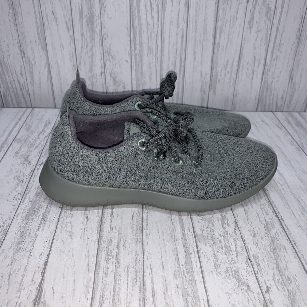 Womens Size 11 Allbirds Wool Runners Green No InSoles EUC